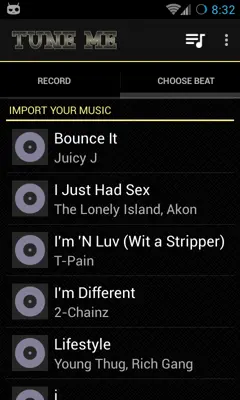 Tune Me android App screenshot 2